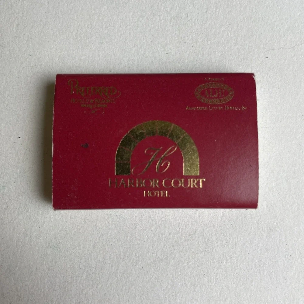 Vintage Harbor‎ Court Hotel Matchbook - Baltimore Inner Harbor Collectible